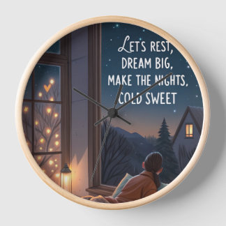 Dream Big Cozy Kids Poster Clock