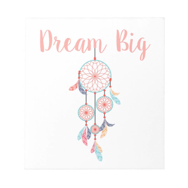 Dream Big Dreamcatcher Dream Catcher in Peach Notepad (Front)