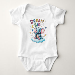 Dream Big Elephant Baby Outfit Baby Bodysuit