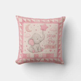 Dream Big Elephant Quilt Cushion