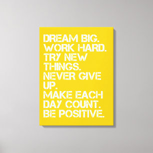 Dream Big Inspirational - 18" x 24" Canvas Print