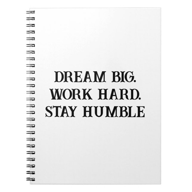 Dream Big Inspirational Notebook for Men (Front)