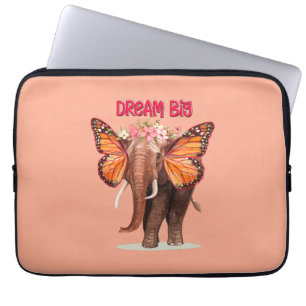 Dream Big Like An Elephant Inspirational Laptop Sleeve