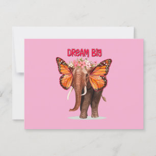 Dream Big Like An Elephant Inspirational Postcard