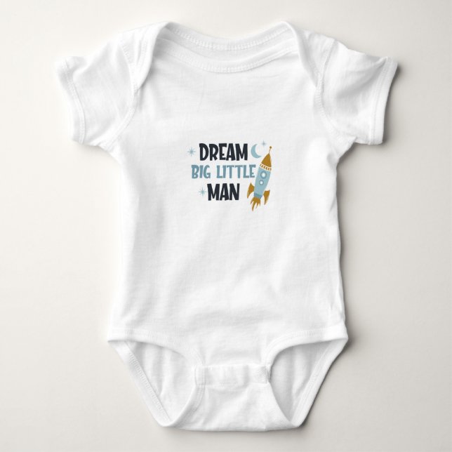 DREAM BIG LITTLE MAN ROCKET SCIENTIST BODYSUIT (Front)