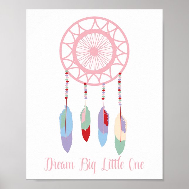 Dream Big Little One Dream Catcher Wall Decor (Front)