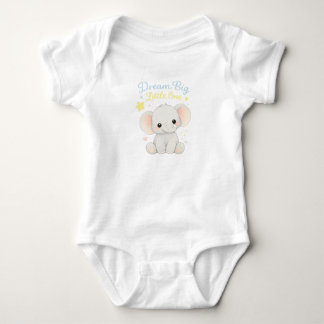 Dream Big Little One Elephant Baby Bodysuit
