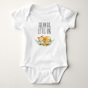 Dream Big Little One Fox Babygrow Baby Bodysuit