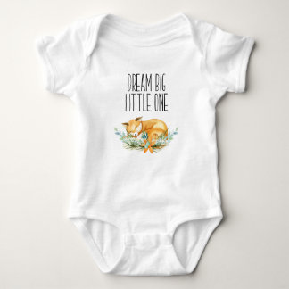 Dream Big Little One Fox Babygrow Baby Bodysuit
