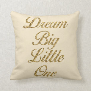 Dream Big Little One Leopard Print Nursery Pillow