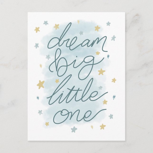 Dream Big Little One Pastel Stars Postcard (Front)