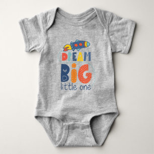 Dream Big Little One Rocket Baby Bodysuit