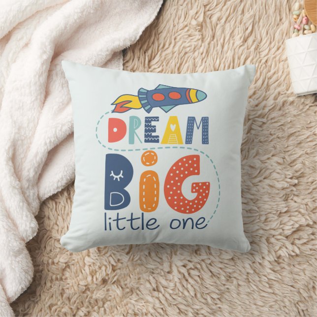Dream Big Little One Rocket Cushion (Blanket)