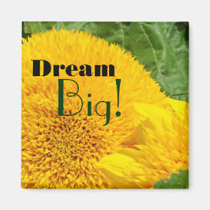 Dream Big! magnets Yellow Sunflower Big Dreams