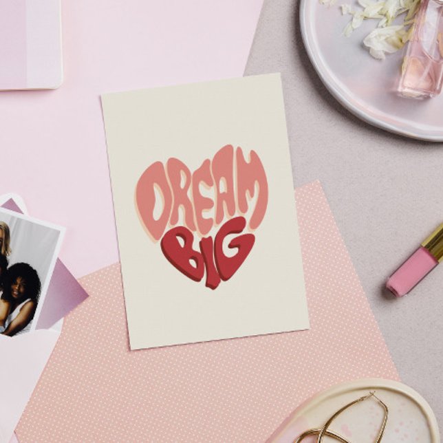 Dream Big:  Meaningful Saying for Success Postcard (Creator Uploaded)