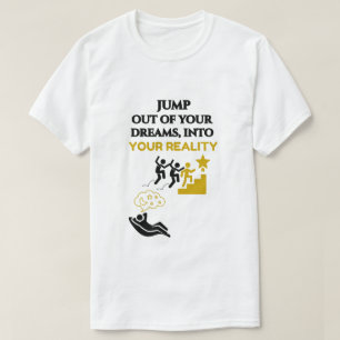 DREAM BIG Men' Unisex White Motivational graphic T-Shirt