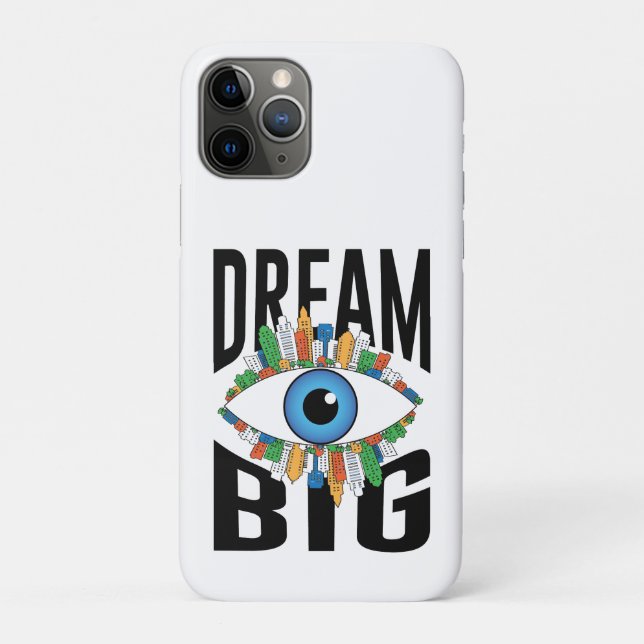 Dream Big motivational design with cityscape Case-Mate iPhone Case (Back)