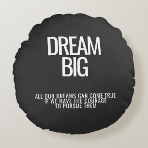 Dream Big Motivational Throw Pillow 