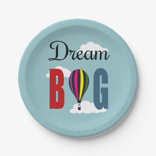 Dream big paper plate (Front)