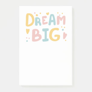 Dream Big Pastel Hearts Post-it Notes