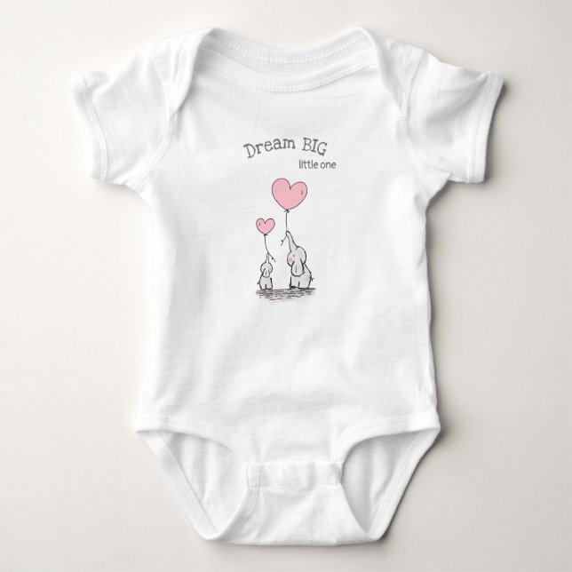 Dream Big Personalised Baby Bodysuit (Front)