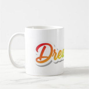 Dream Big Rainbow Typography Motivational Design Coffee Mug