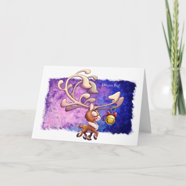DREAM BIG REINDEER (matte) by Jeff Willis Art Card (Front)