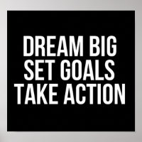 Dream Big Set Goals Take Action Motivational Quote