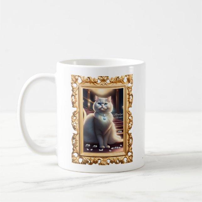 Dream big Sparkle more Shine Bright Persian Kitty Coffee Mug (Left)