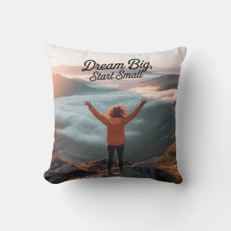 Dream Big, Start Small – Inspirational Sunrise Mou Cushion