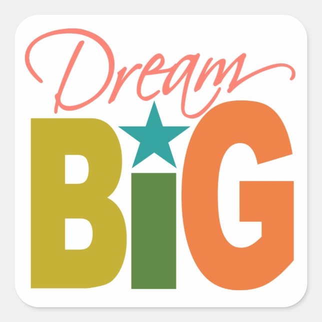 Dream BIG stickers (Front)