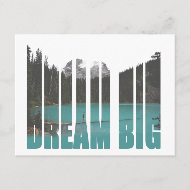 Dream Big Typography Postcard (Front)