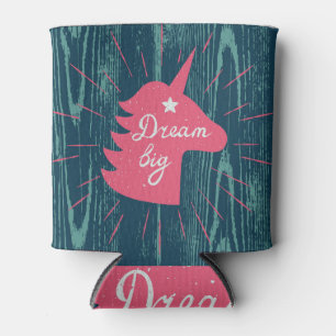 Dream Big Unicorn Vintage Motivation Can Cooler