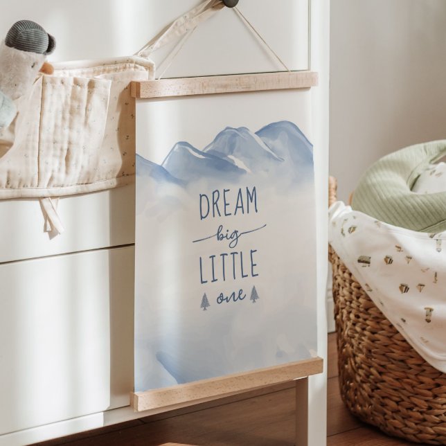 Dream Big Winter Mountain Nursery Room Decor Hanging Tapestry (Dream Big Winter Mountain Nursery Room Decor Hanging Tapestry)