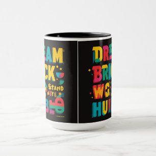 "Dream Big, Work Hard" Colorful Typography   Moder Mug
