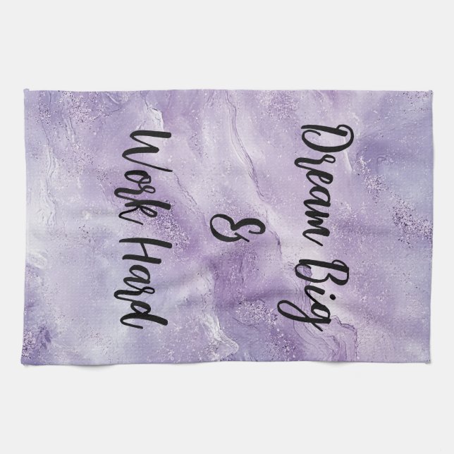 Dream Big & Work Hard Tea Towel (Horizontal)