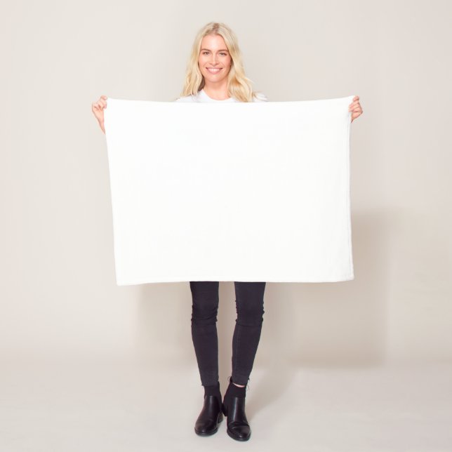 Dream Big, Wrap in Comfort - Small White Fleece Blanket (In Situ)