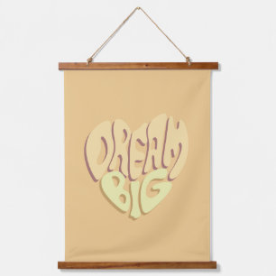 Dream Big: Yellow Positive Words  Hanging Tapestry