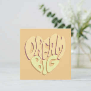 Dream Big: Yellow Positive Words Holiday Card