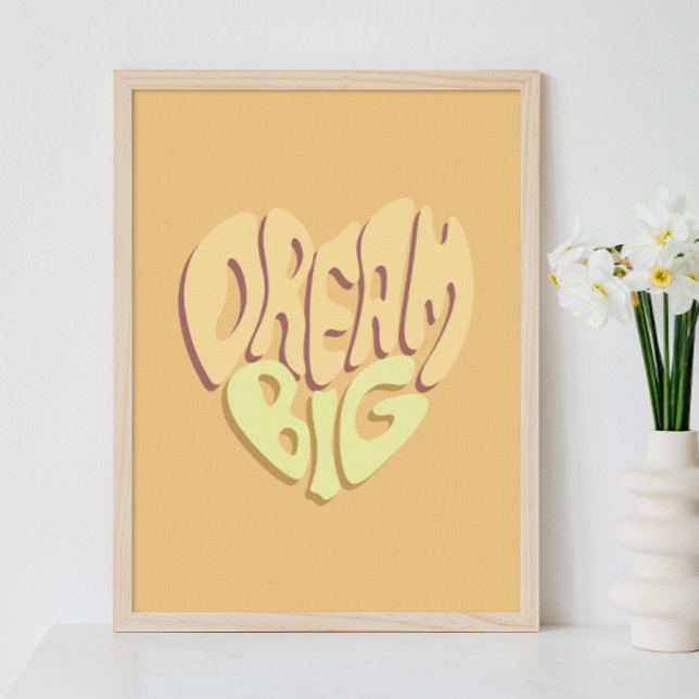 Dream Big: Yellow Positive Words  Poster (Creator Uploaded)