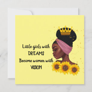 Dream Black Girl Empowering Quote Card