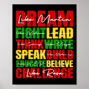 Dream Black History Month Juneteenth African Ameri Poster