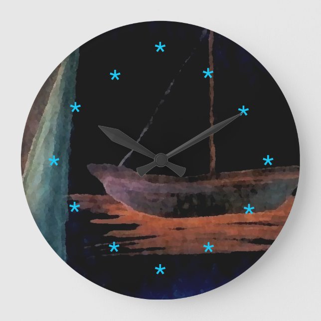 Dream Boat Art Clock New Retro Retro (Front)