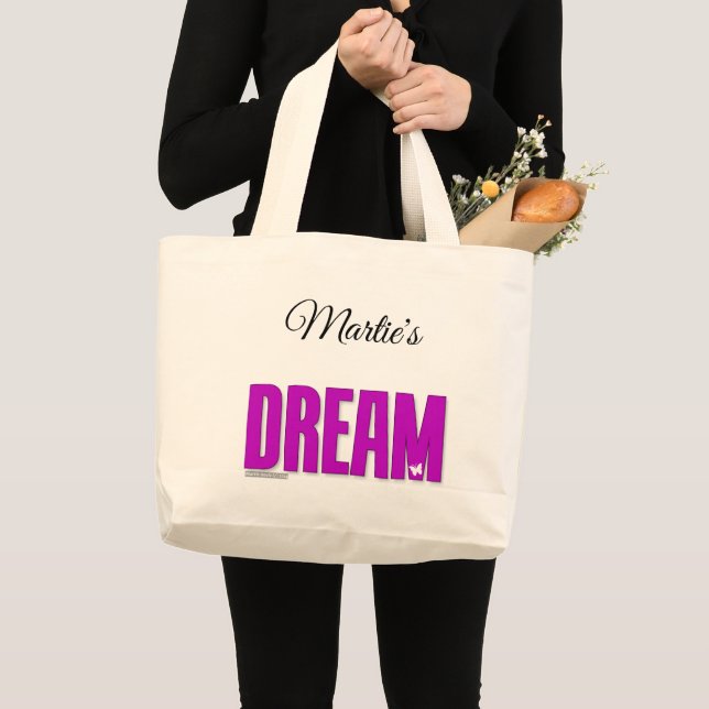 Dream (Butterfly) Large Tote Bag (Front (Product))