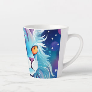 Dream Cat Abstract world of colours Latte Mug
