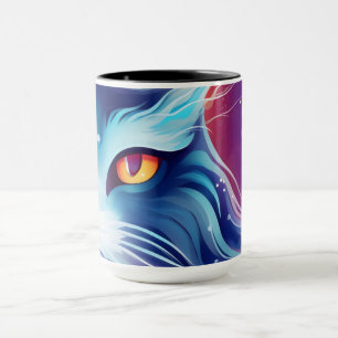 Dream Cat Abstract world of colours Mug