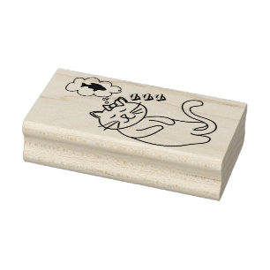 dream cat art stamp