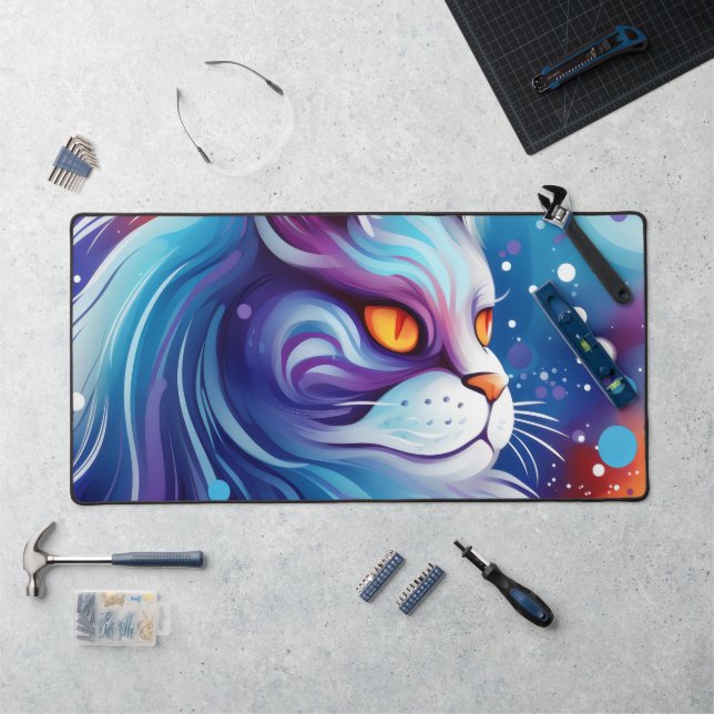 Dream cat blue desk mat (Workstation)