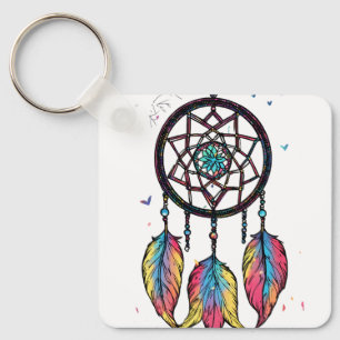 Dream Catcher Aluminium Square Keychain