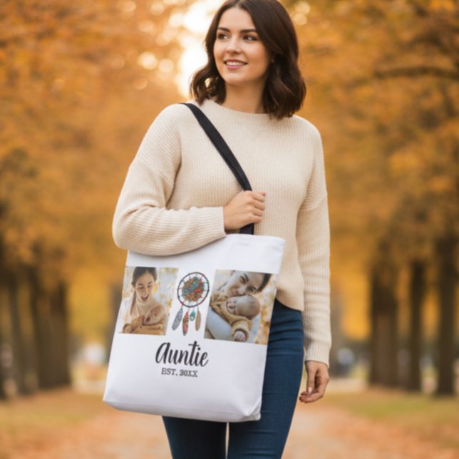 Dream Catcher Auntie Established Script 2 Photo Tote Bag (Creator Uploaded)